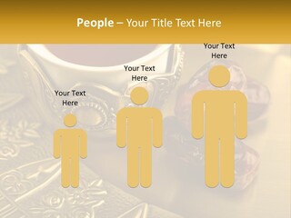 A Cup Of Tea And Two Dates On A Plate PowerPoint Template