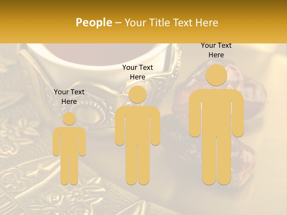 A Cup Of Tea And Two Dates On A Plate PowerPoint Template