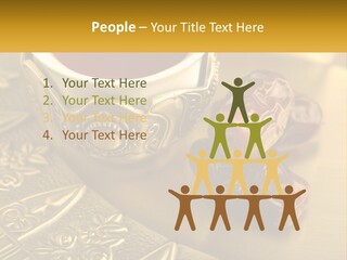 A Cup Of Tea And Two Dates On A Plate PowerPoint Template