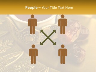 A Cup Of Tea And Two Dates On A Plate PowerPoint Template