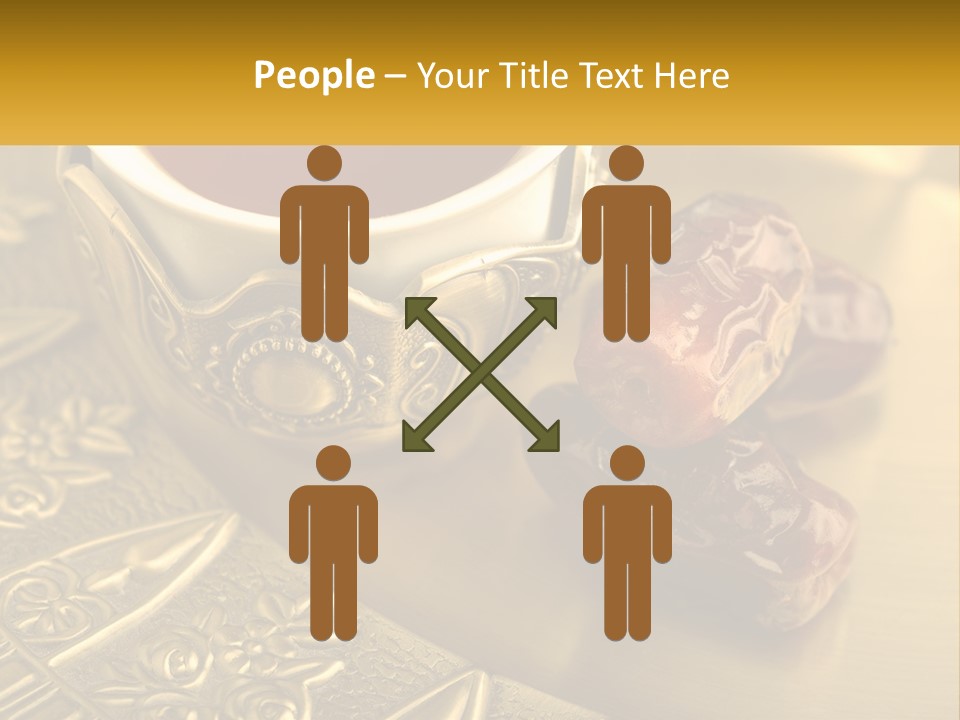 A Cup Of Tea And Two Dates On A Plate PowerPoint Template