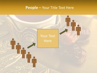 A Cup Of Tea And Two Dates On A Plate PowerPoint Template