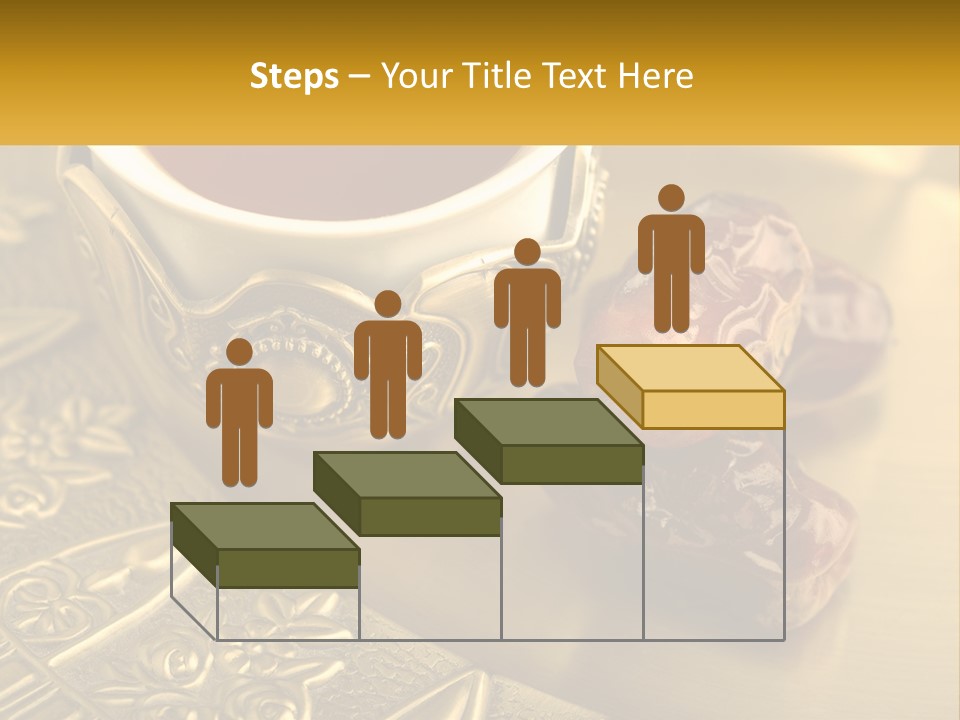 A Cup Of Tea And Two Dates On A Plate PowerPoint Template