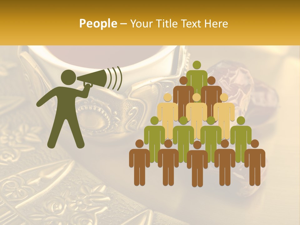 A Cup Of Tea And Two Dates On A Plate PowerPoint Template