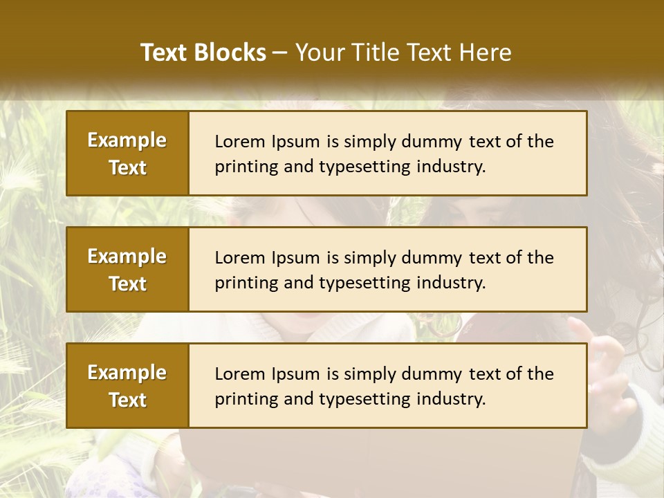 Two Little Girls Are Looking At A Book PowerPoint Template