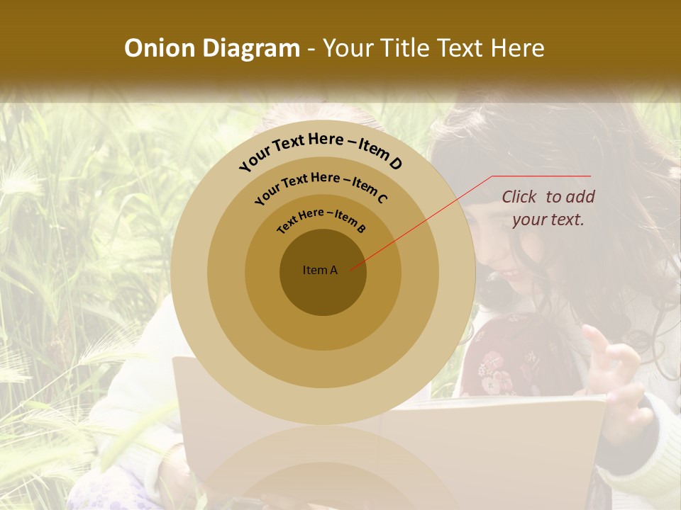 Two Little Girls Are Looking At A Book PowerPoint Template