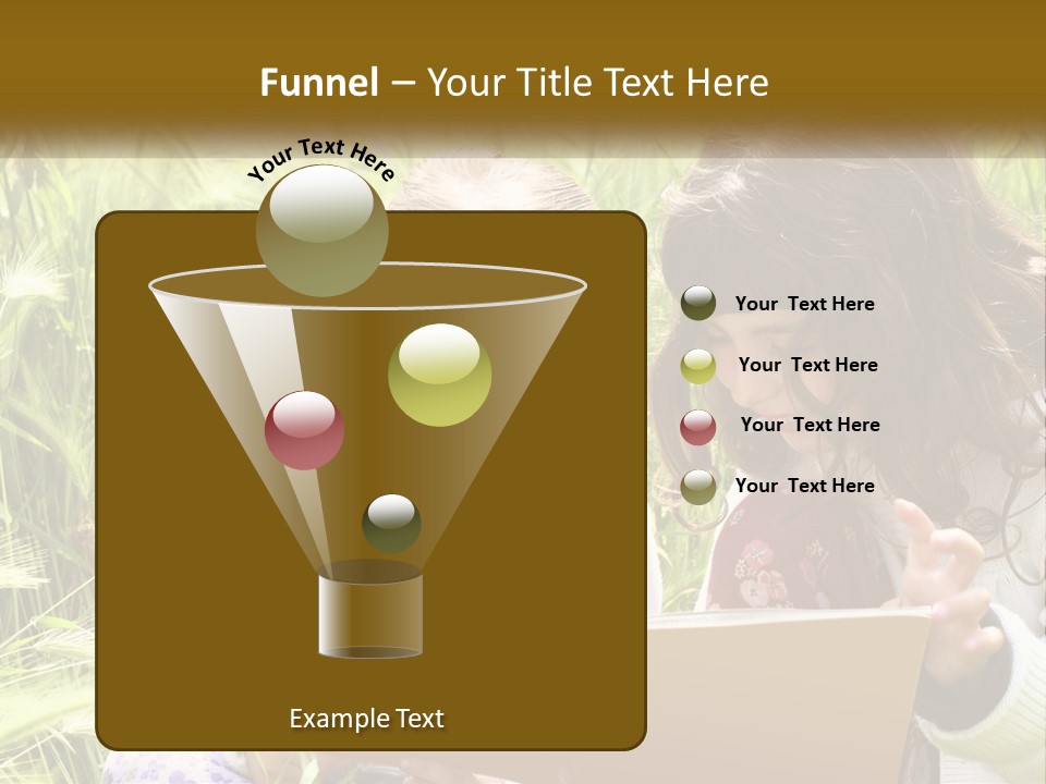 Two Little Girls Are Looking At A Book PowerPoint Template