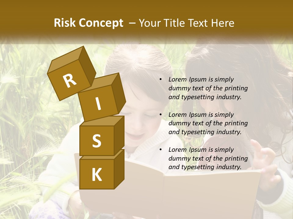 Two Little Girls Are Looking At A Book PowerPoint Template