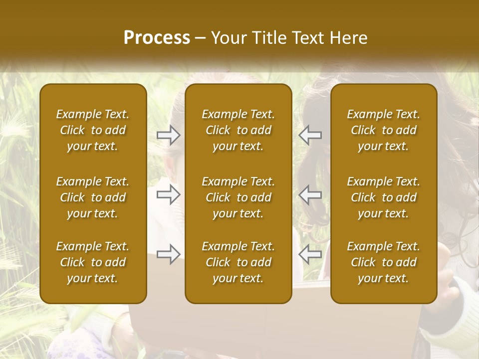 Two Little Girls Are Looking At A Book PowerPoint Template