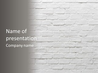 A White Brick Wall With A Shadow On It PowerPoint Template