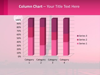 The Eiffel Tower With A Pink Sky In The Background PowerPoint Template