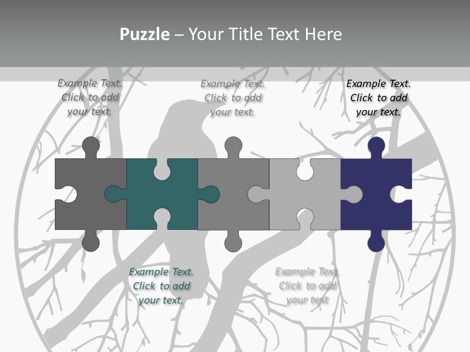 A Bird Sitting On A Tree Branch In A Circle PowerPoint Template