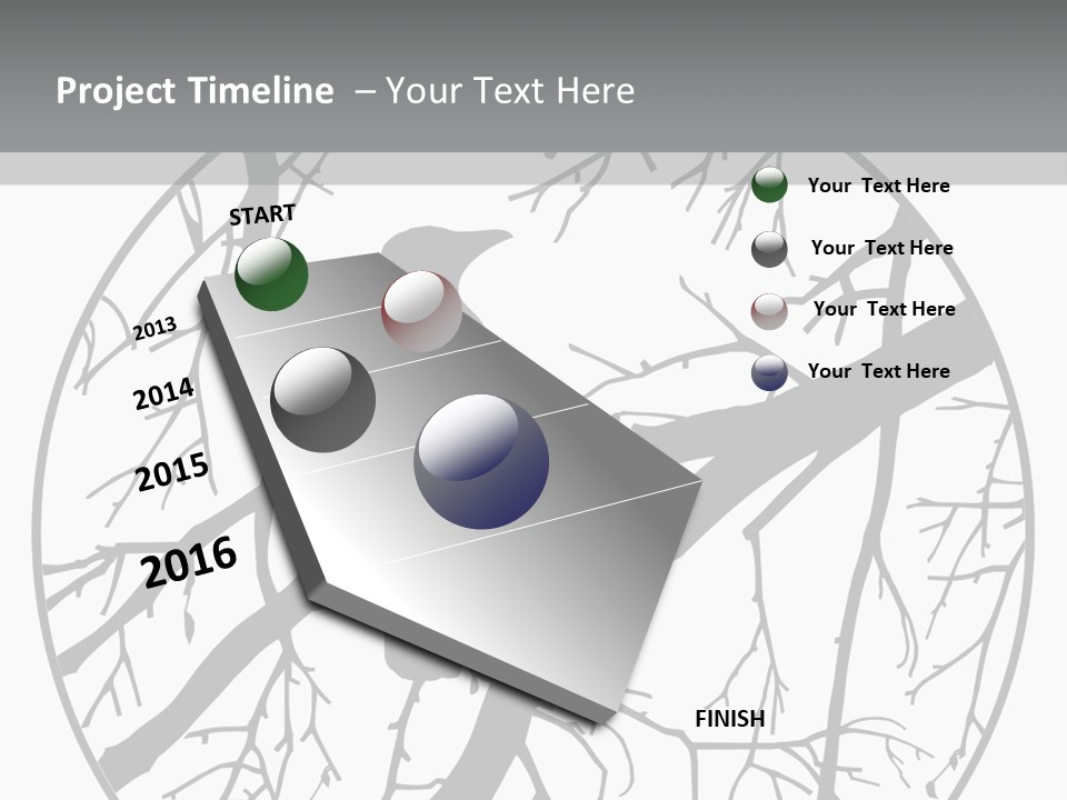 A Bird Sitting On A Tree Branch In A Circle PowerPoint Template