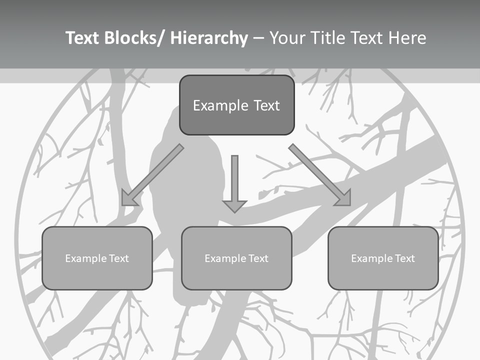 A Bird Sitting On A Tree Branch In A Circle PowerPoint Template