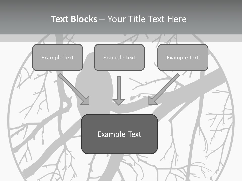 A Bird Sitting On A Tree Branch In A Circle PowerPoint Template