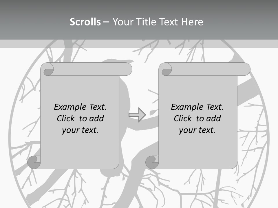 A Bird Sitting On A Tree Branch In A Circle PowerPoint Template