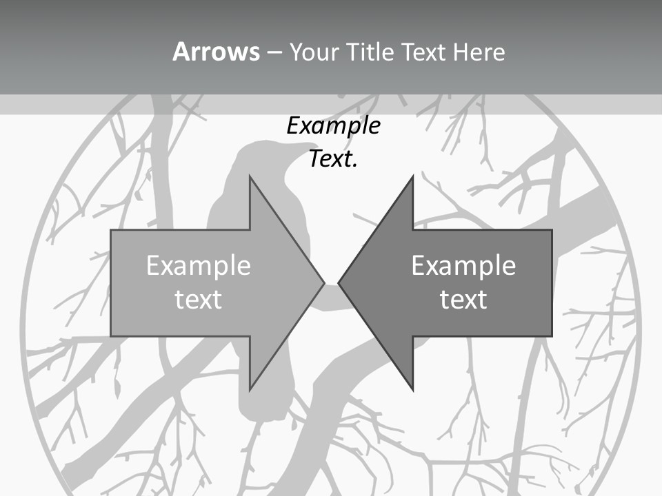 A Bird Sitting On A Tree Branch In A Circle PowerPoint Template