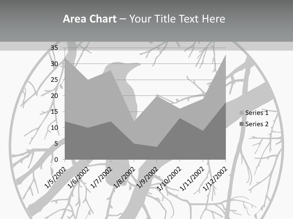 A Bird Sitting On A Tree Branch In A Circle PowerPoint Template