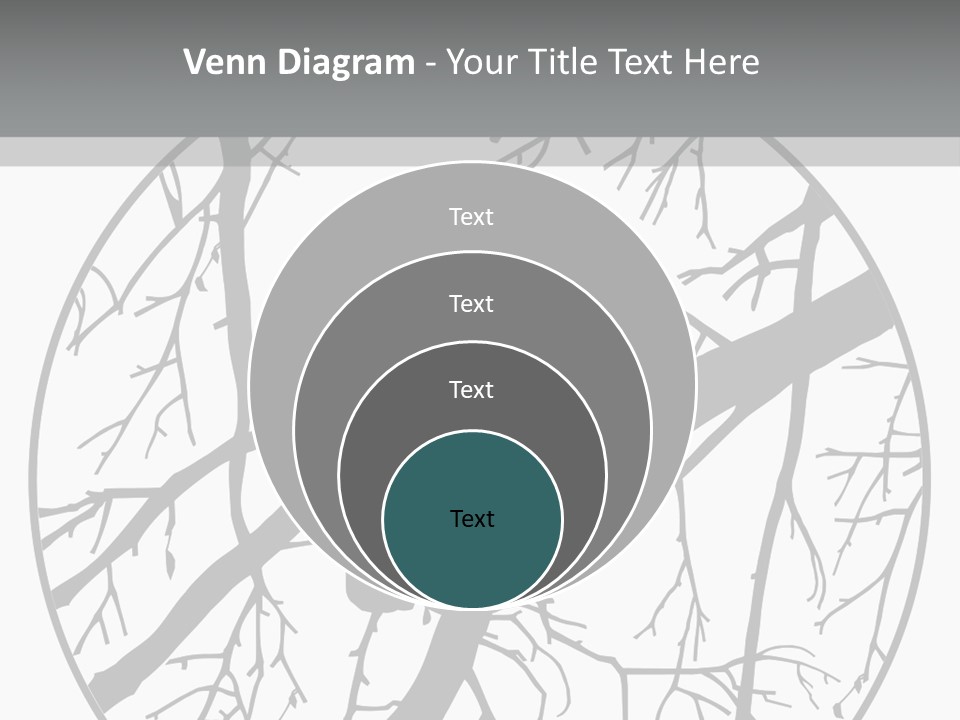 A Bird Sitting On A Tree Branch In A Circle PowerPoint Template