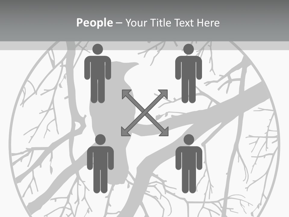 A Bird Sitting On A Tree Branch In A Circle PowerPoint Template