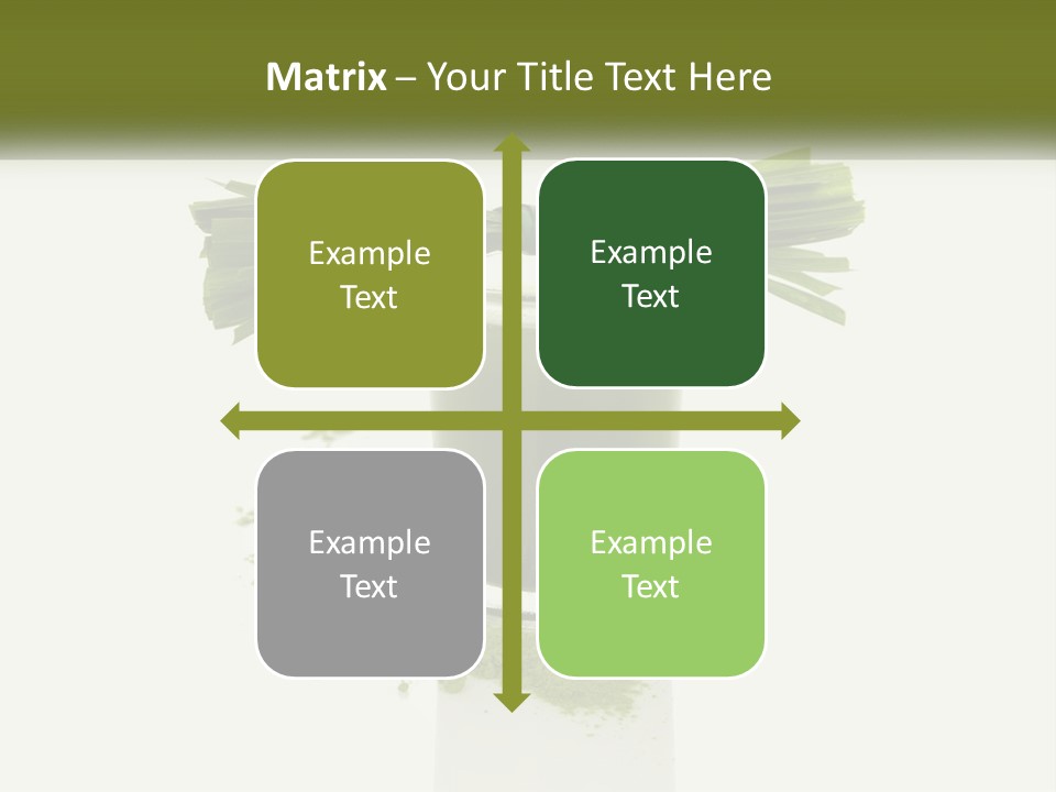 A Green Drink With A Bow On Top Of It PowerPoint Template