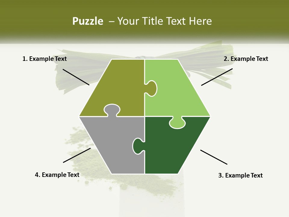 A Green Drink With A Bow On Top Of It PowerPoint Template