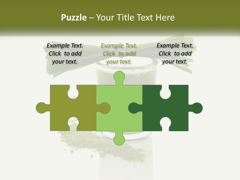 A Green Drink With A Bow On Top Of It PowerPoint Template