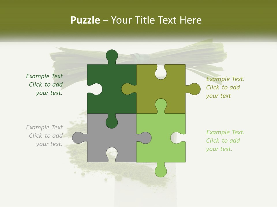 A Green Drink With A Bow On Top Of It PowerPoint Template