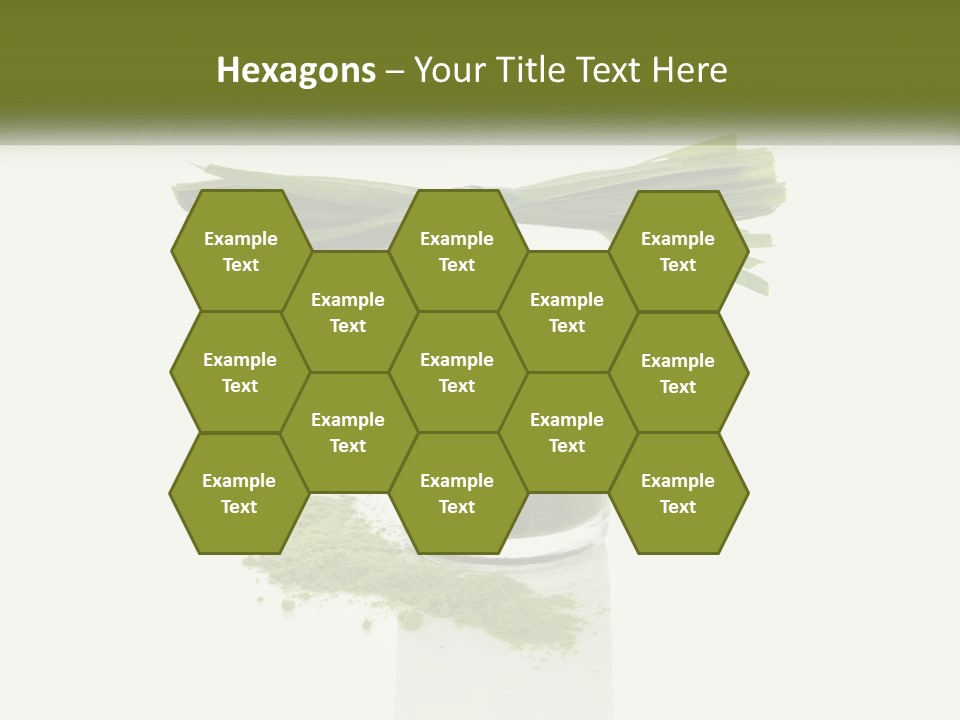 A Green Drink With A Bow On Top Of It PowerPoint Template