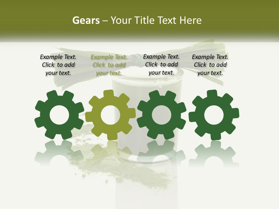 A Green Drink With A Bow On Top Of It PowerPoint Template