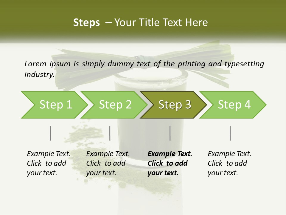 A Green Drink With A Bow On Top Of It PowerPoint Template