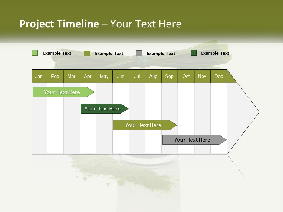 A Green Drink With A Bow On Top Of It PowerPoint Template
