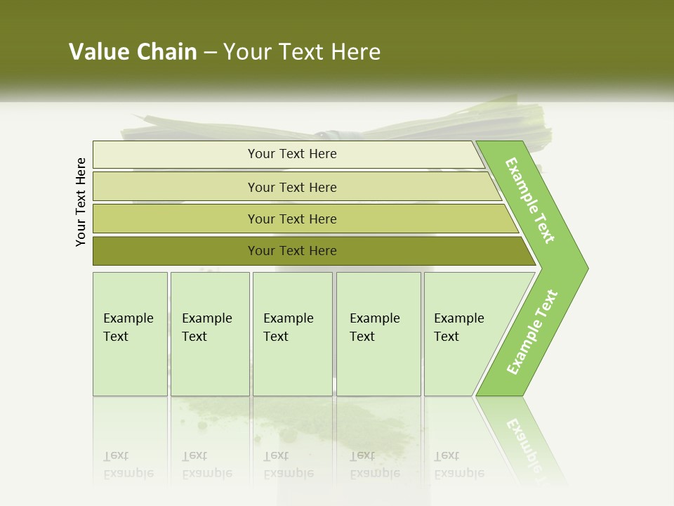 A Green Drink With A Bow On Top Of It PowerPoint Template