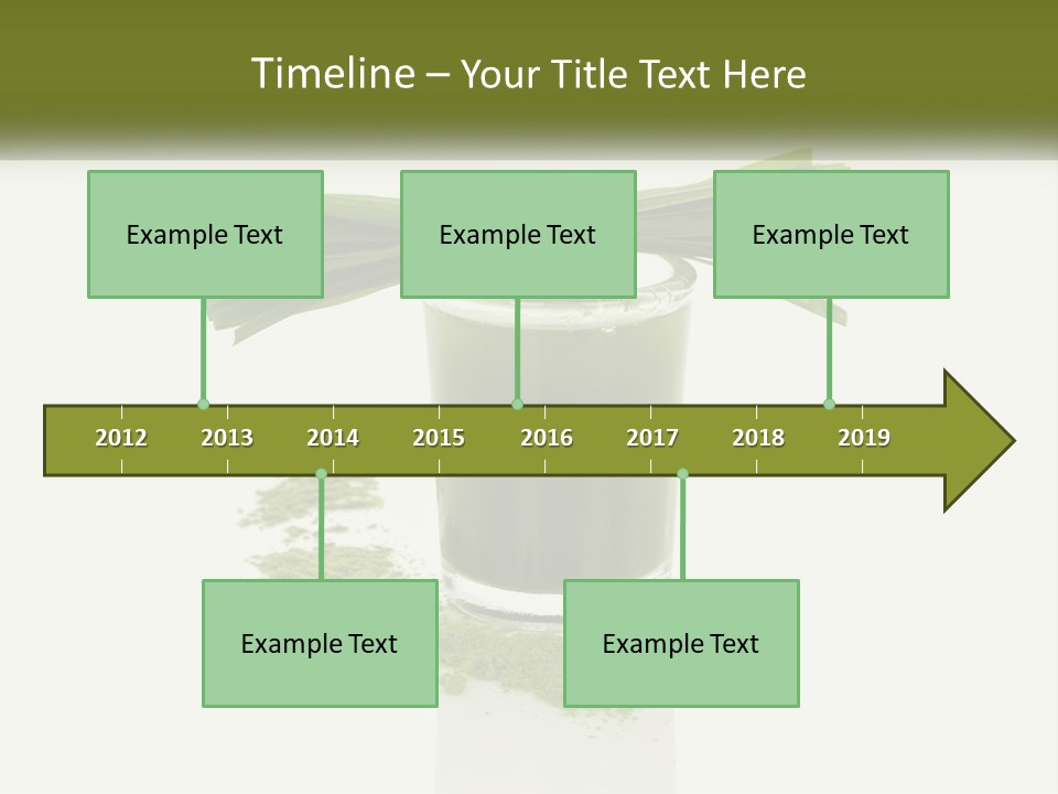 A Green Drink With A Bow On Top Of It PowerPoint Template