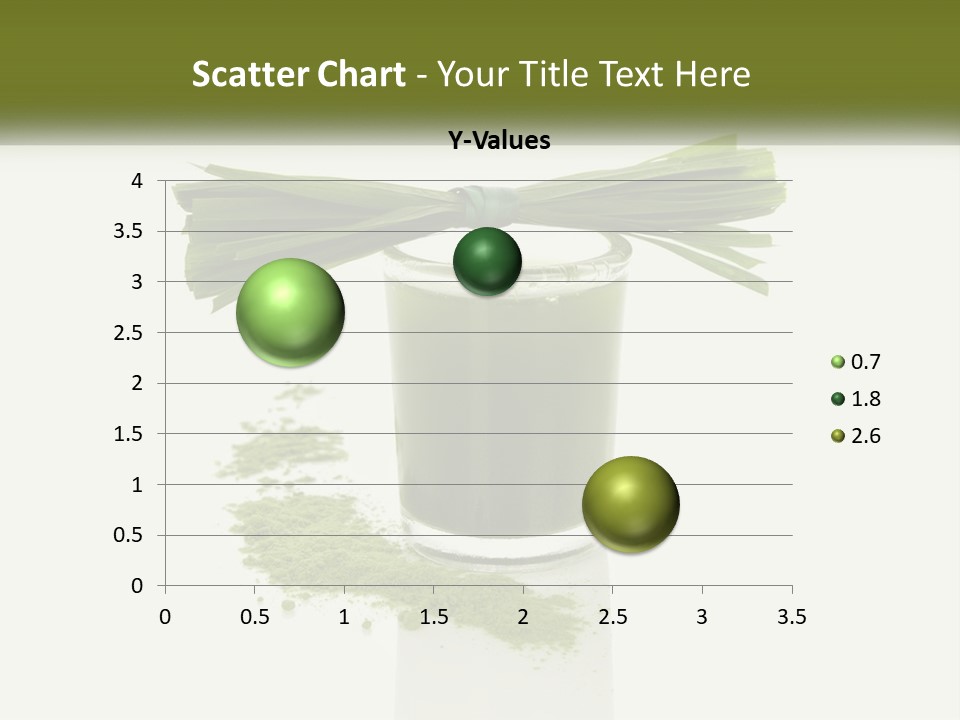 A Green Drink With A Bow On Top Of It PowerPoint Template