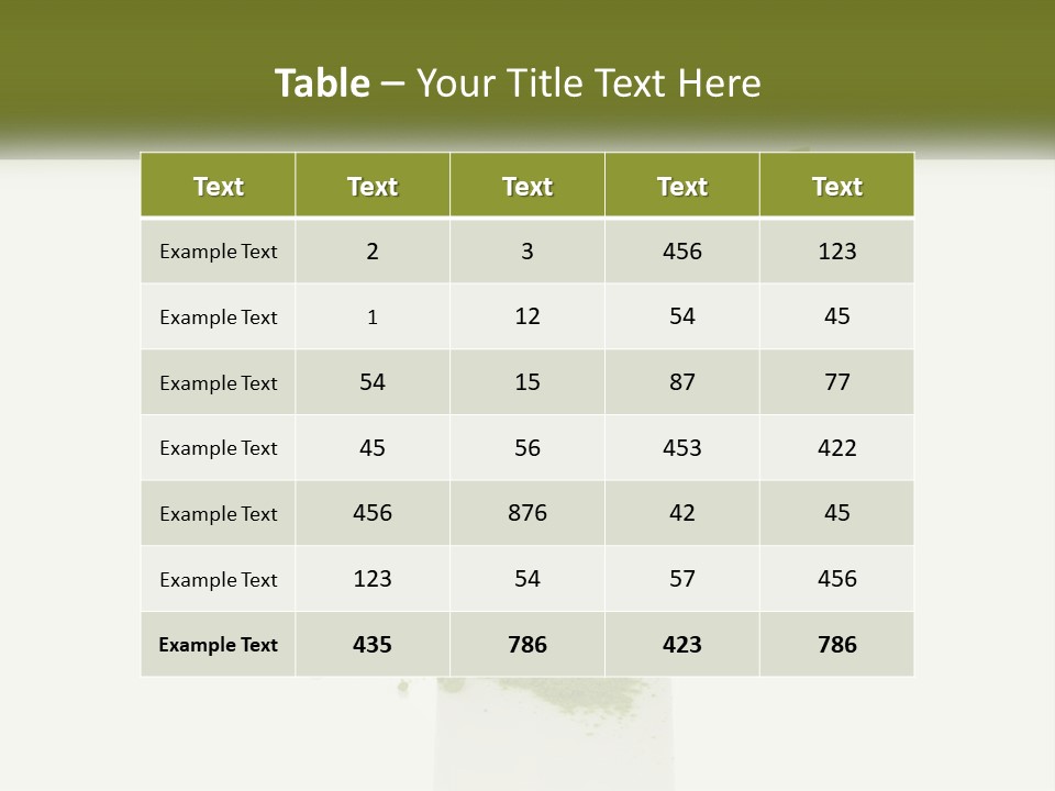 A Green Drink With A Bow On Top Of It PowerPoint Template