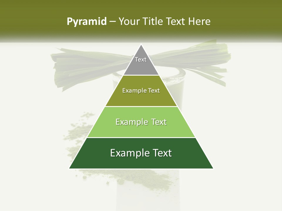 A Green Drink With A Bow On Top Of It PowerPoint Template