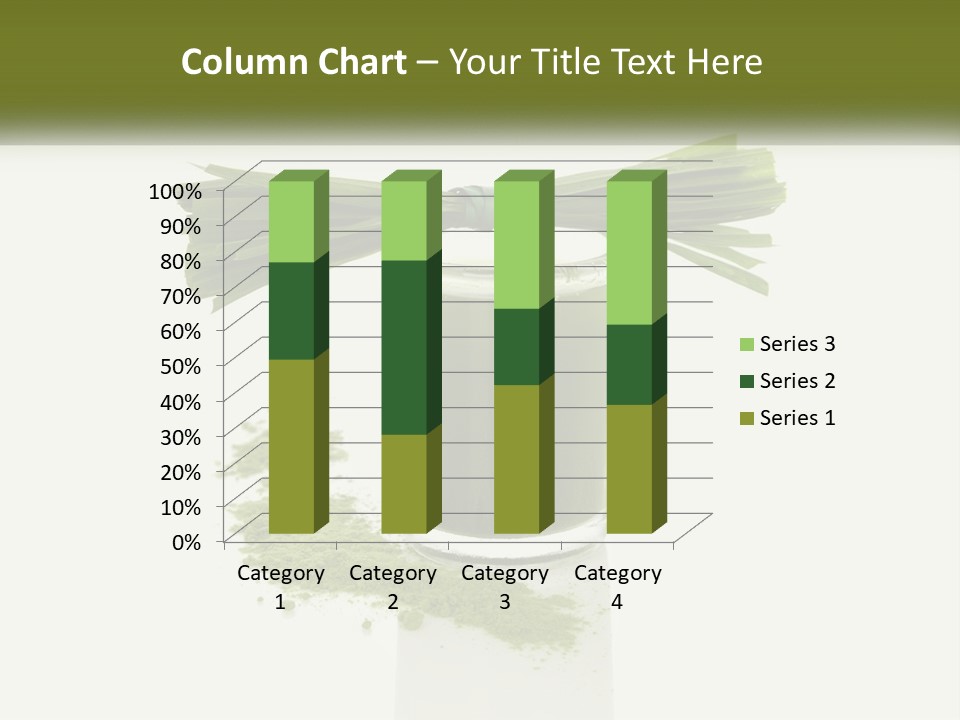 A Green Drink With A Bow On Top Of It PowerPoint Template