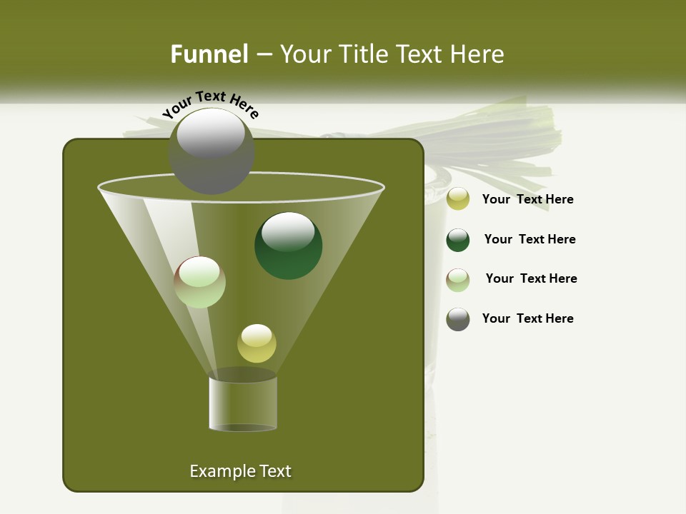 A Green Drink With A Bow On Top Of It PowerPoint Template