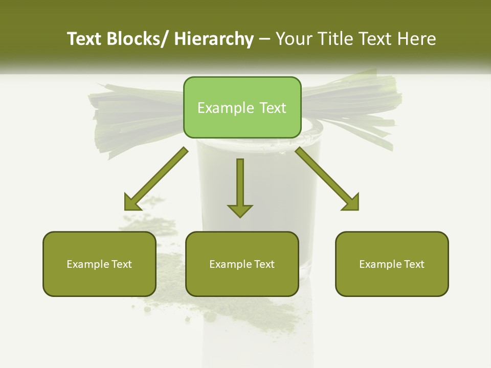 A Green Drink With A Bow On Top Of It PowerPoint Template