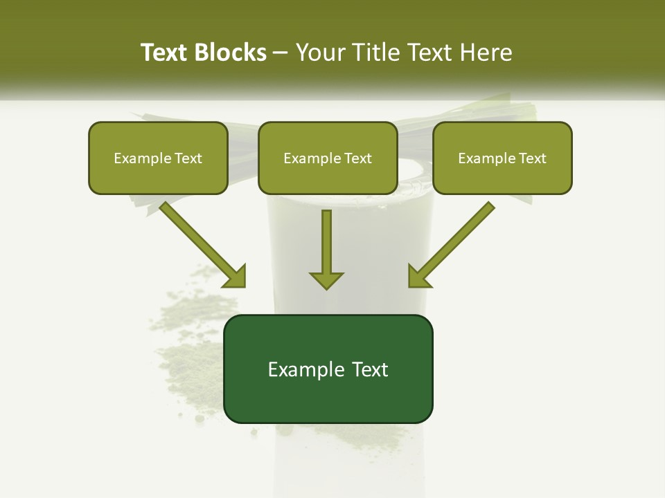 A Green Drink With A Bow On Top Of It PowerPoint Template
