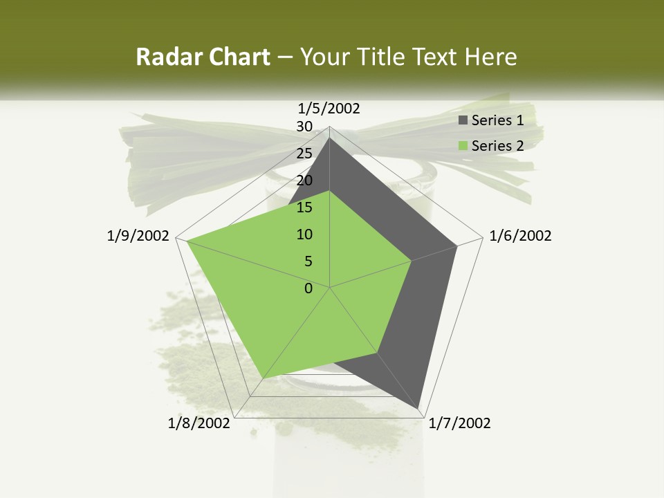 A Green Drink With A Bow On Top Of It PowerPoint Template