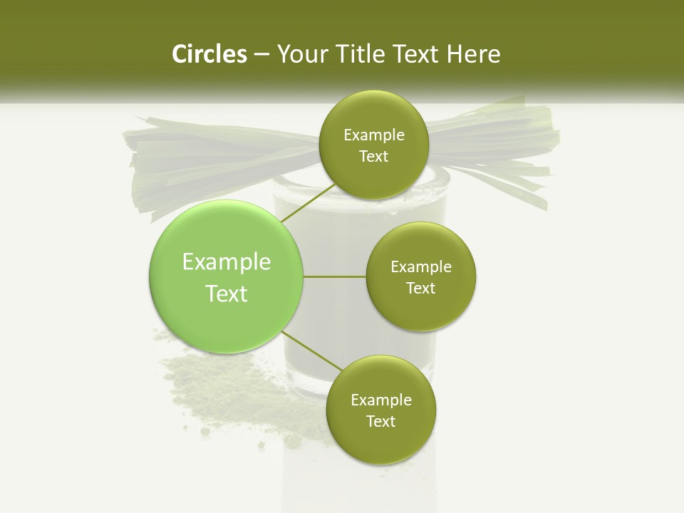 A Green Drink With A Bow On Top Of It PowerPoint Template