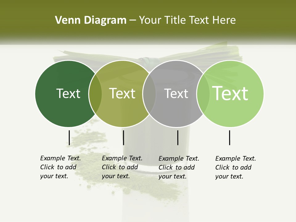 A Green Drink With A Bow On Top Of It PowerPoint Template