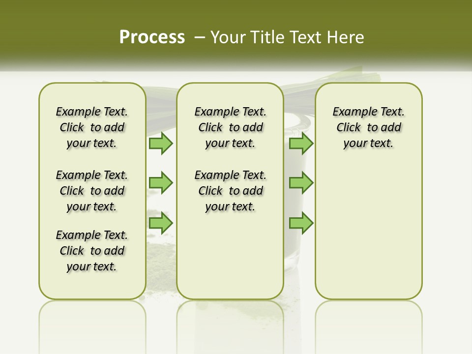 A Green Drink With A Bow On Top Of It PowerPoint Template