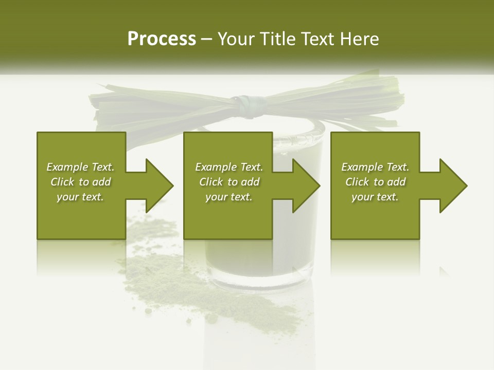 A Green Drink With A Bow On Top Of It PowerPoint Template