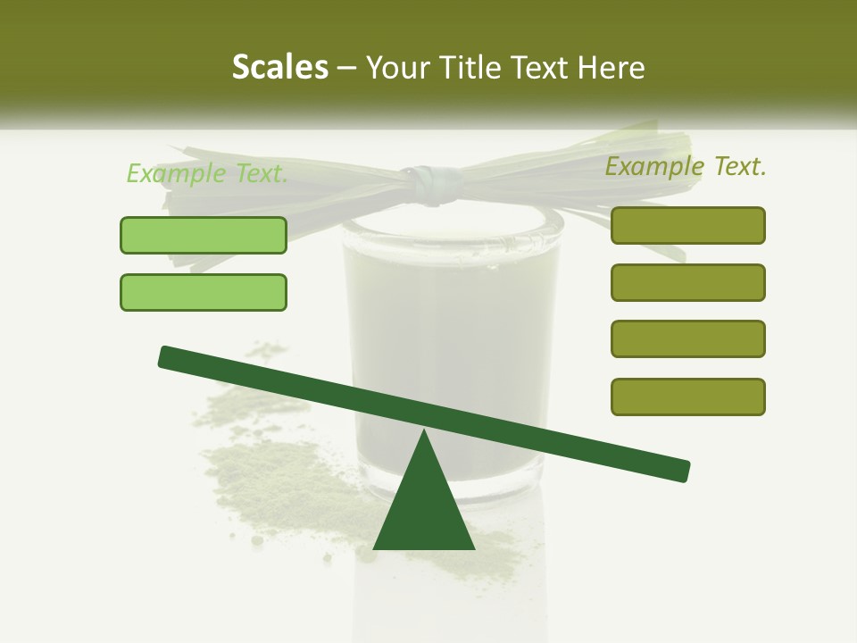 A Green Drink With A Bow On Top Of It PowerPoint Template