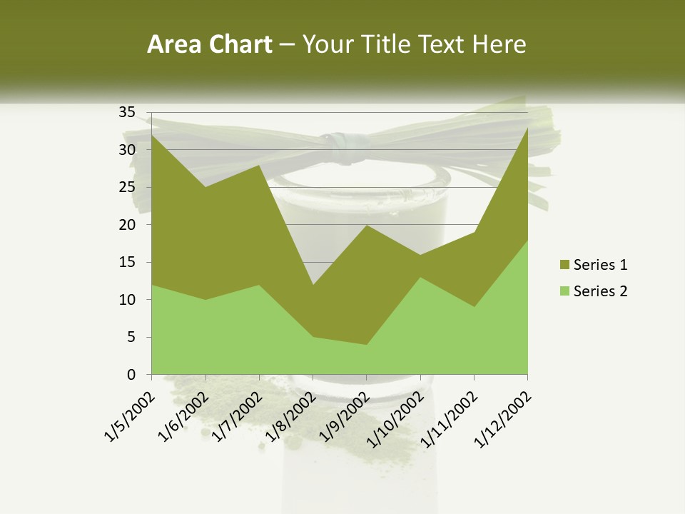 A Green Drink With A Bow On Top Of It PowerPoint Template