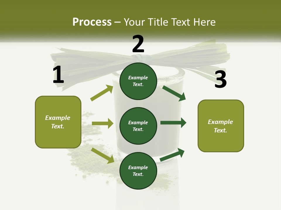 A Green Drink With A Bow On Top Of It PowerPoint Template