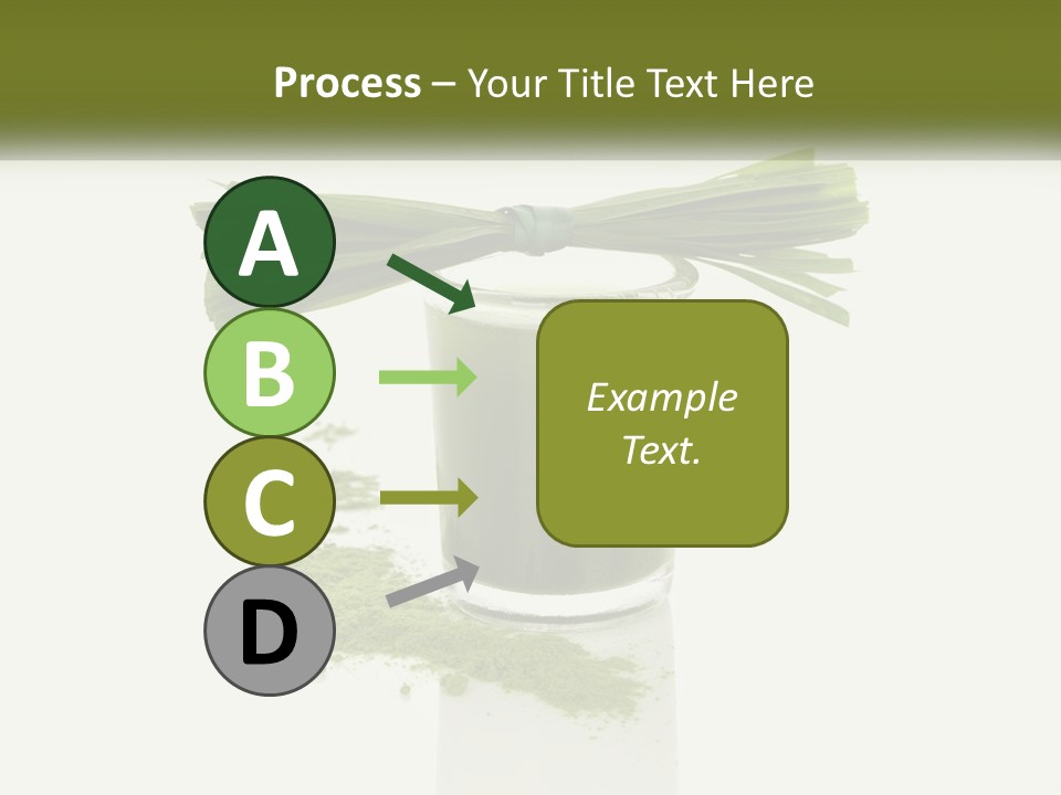 A Green Drink With A Bow On Top Of It PowerPoint Template